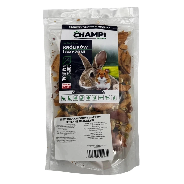 Karma owoce warzywa dla królika świnki chomik JESIENNE SMAKOŁYKI 1kg Champi