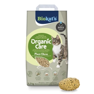 Żwirek dla kota włókna rośline Biokat's Organic Care Plant Fibres 8L TRAWA