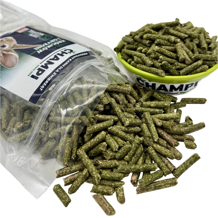 Lucerna granulowana 1kg karma dla królika świnki gryzoni 8mm pellet CHAMPI
