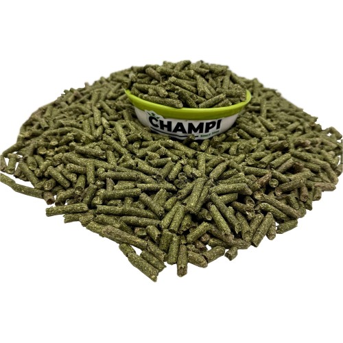 Lucerna granulowana 19kg pellet pasza dla koni królika 8mm granulat CHAMPI