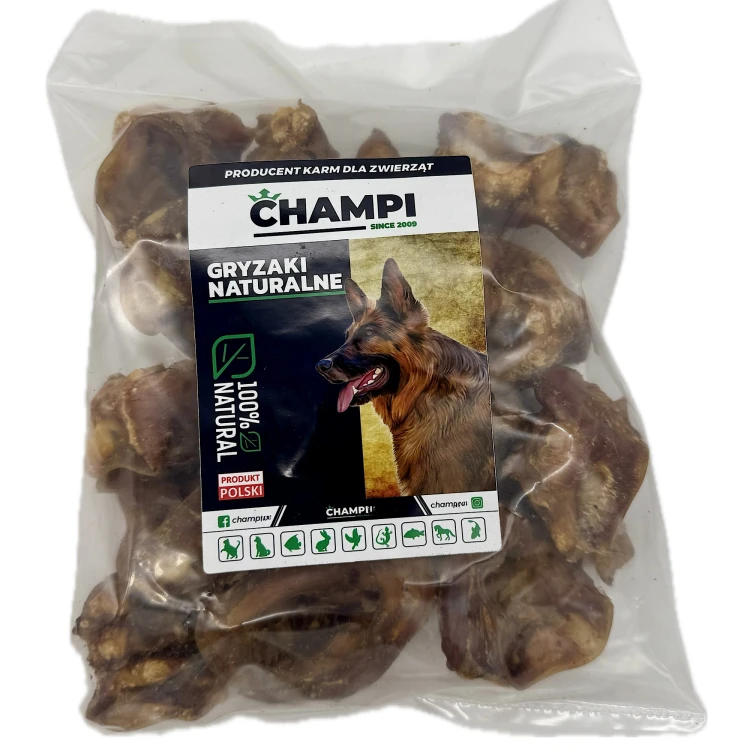 Przysmaki dla psa Ucho środkowe wieprzowe karma dla psa gryzak 1kg Champi