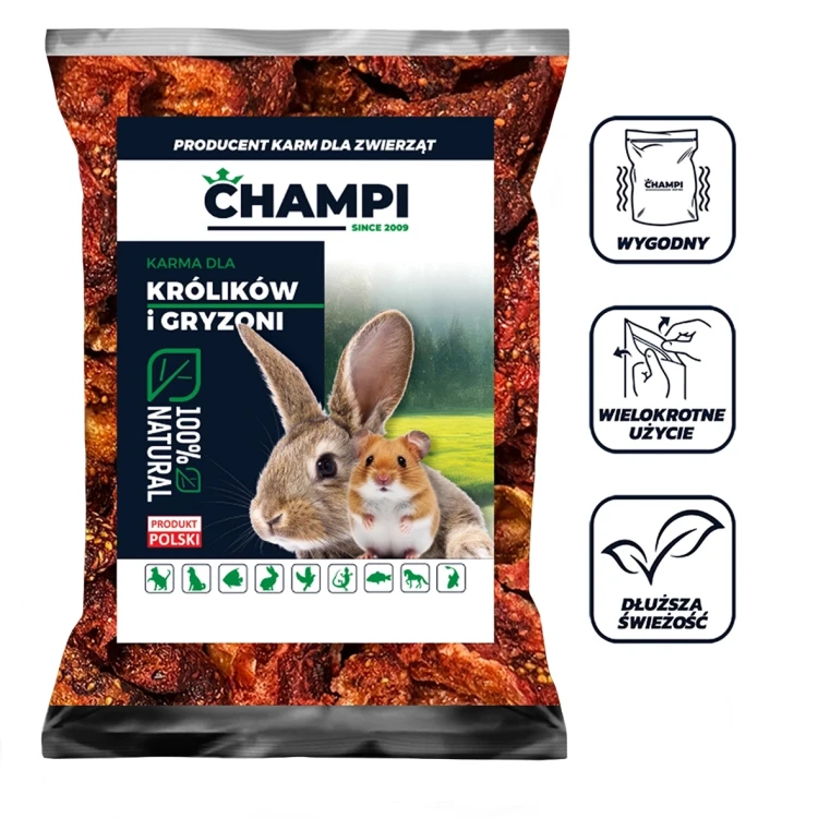 Truskawka suszona 200g karma dla królika świnki chomika gryzoni Champi