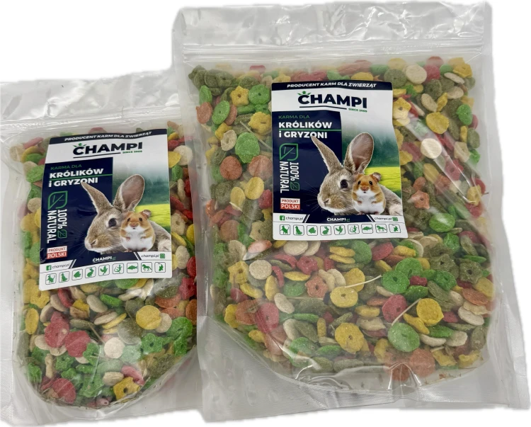 Cukierki 500g dropsy dla gryzoni owocowo-warzywne karma dla królika świnki
