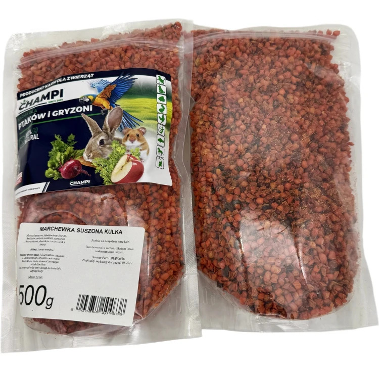 Marchew suszona KULKA 500g marchewka warzywa karma dla królika świnki Champ