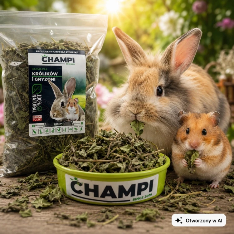Mięta suszona 350g karma dla królika chomika świnki gryzoni zioła Champi