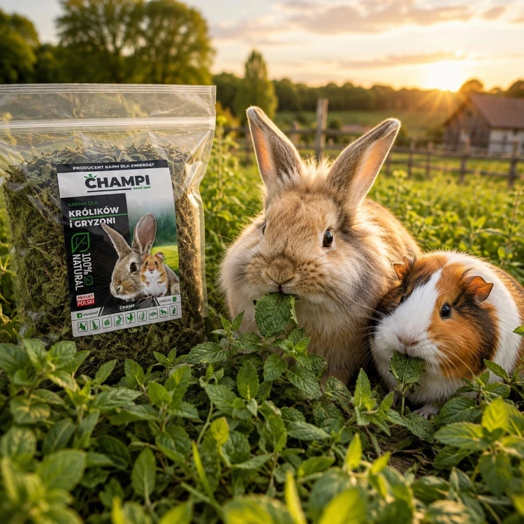 Mięta suszona 350g karma dla królika chomika świnki gryzoni zioła Champi