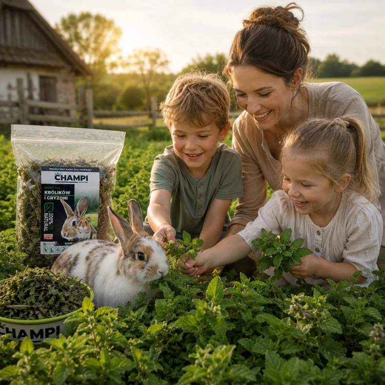 Mięta suszona 350g karma dla królika chomika świnki gryzoni zioła Champi