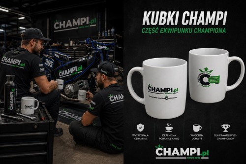 Kubek ceramiczny Champi.pl 300ml Biały