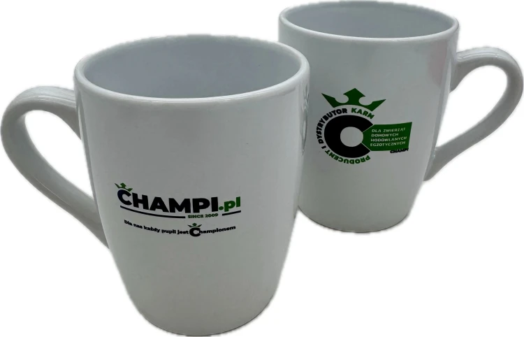 Kubek ceramiczny Champi.pl 300ml Biały