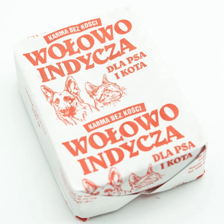 Mięso mrożone dla psa WOŁOWO - INDYCZE kostka b/k bez kości 28kg BARF