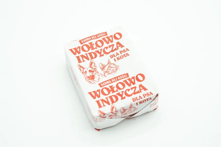 Mięso mrożone dla psa wołowo - indycze kostka b/k bez kości 1kg BARF