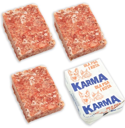Mięso mrożone dla psa wołowo - indycze kostka z/k z kością 1kg BARF