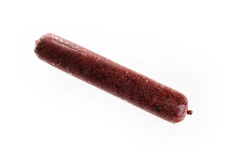 Mięso mrożone dla psa wołowe b/k bez kości baton 1kg BARF wołowina
