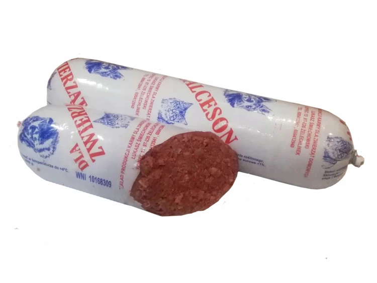 Mięso kiełbasa SALCESON wieprzowy bez kości dla kota 1kg