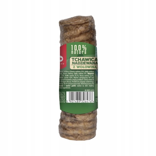 Gryzak dla psa tchawica nadziewana wołowiną 120g ekologiczna Maced