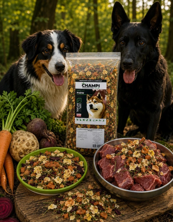 Warzywa suszone 4kg PREMIUM dla psa dieta barf do mięsa mrożonego CHAMPI