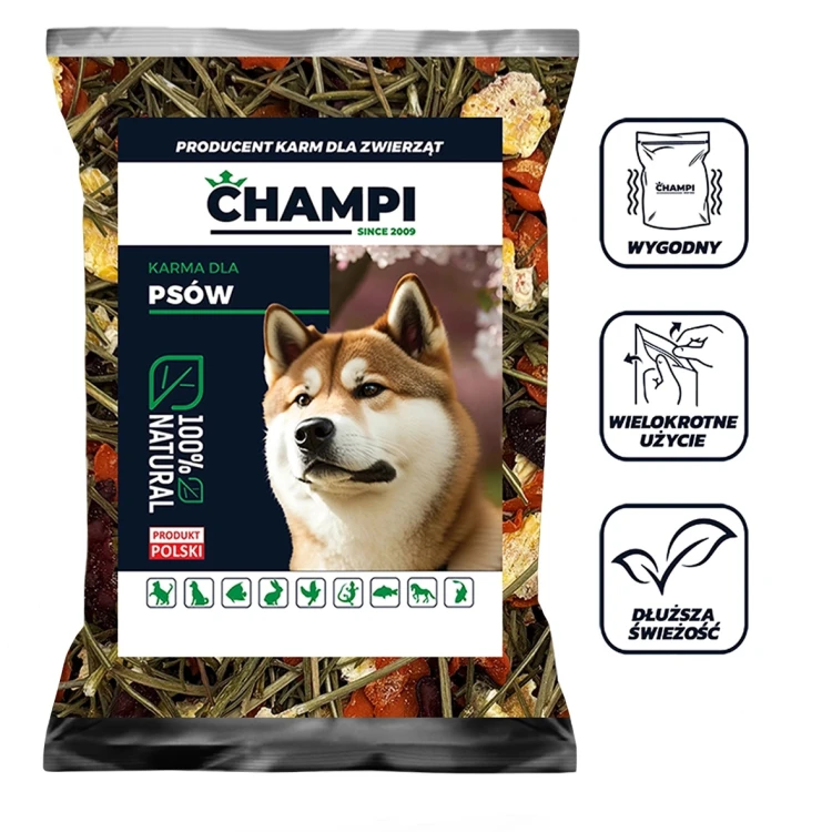 Warzywa suszone 1kg PREMIUM dla psa dieta barf do mięsa mrożonego CHAMPI