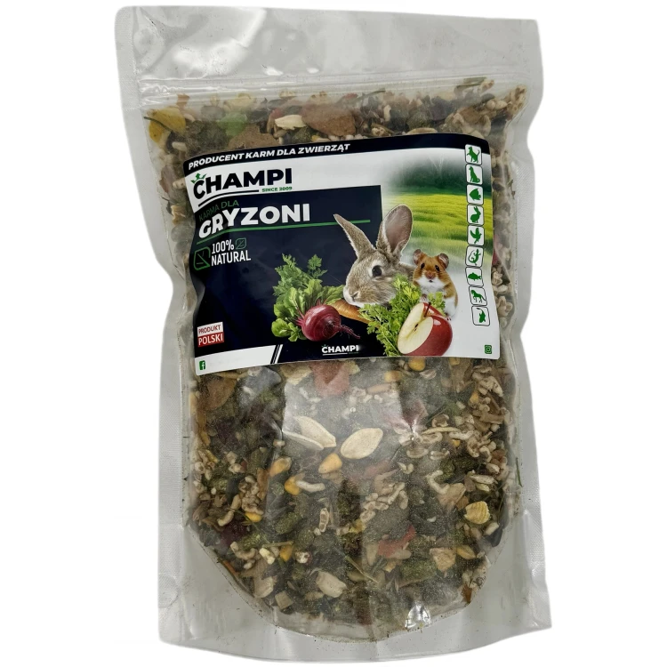 Karma dla królika NATURALNY 1kg Pokarm dla świnki gryzoni mieszanka Champi