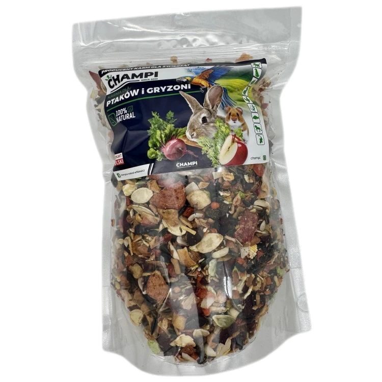 Egzotyczna karma dla gryzoni i królików 27kg owoce i warzywa premium Champi